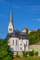 Obraz premium Parish Church of St Martin in Bled, Slovenia