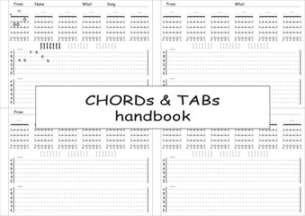The Guitar Tabs & Chords Notebook is the ultimate tool for songwriters and guitar players of all levels.
