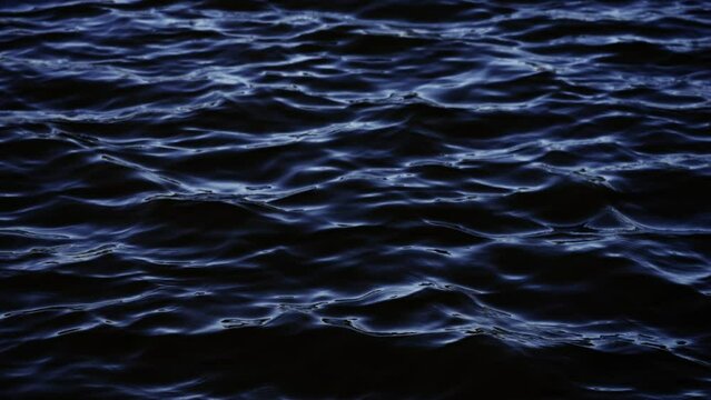 Waves on the water surface. Oscillations of water on the lake. Sea texture.