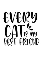 Cat lettering quote design