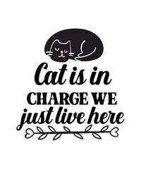 Cat lettering quote design