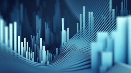 Modern digital abstract 3D background. Can be used in the description of network abilities, technological processes, digital storages, science, education, etc. Copy space. Based on Generative AI