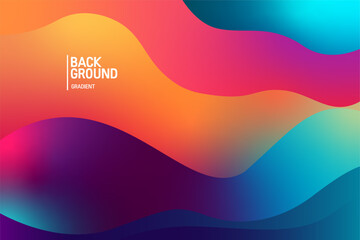 Colorful gradient background. Fluid banner template vector illustration.