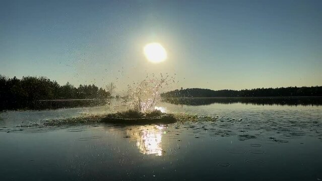 throwing stones into the water and realizing the power of energy