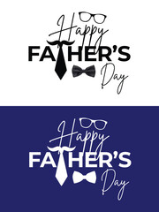 Vector Father's Day composition combination of bow tie mustache and glasses free download