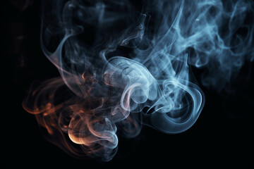 Beautiful abstract smoke on a black background
