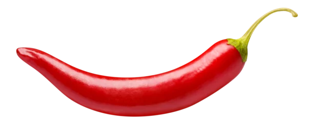 Selbstklebende Fototapete Scharfe Chili-pfeffer Red chili pepper cut out