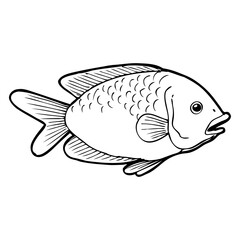 fish outline vector illustration