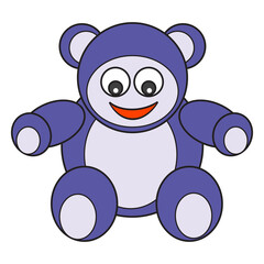 purple doll vector illustration