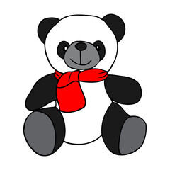 panda doll vector illustration