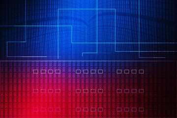 Obraz premium 2d illustration Abstract futuristic electronic circuit technology background