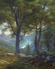 Fototapeta premium morning in the woods