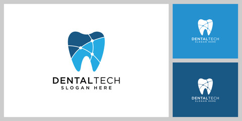 dental technology logo vector design template