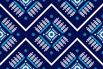 Geometric ethnic flower seamless pattern traditional. Fabric Mexican style. Aztec tribal ornament print. Design for background, illustration, fabric, clothing, carpet, textile, batik, embroidery.