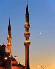 mosque at night