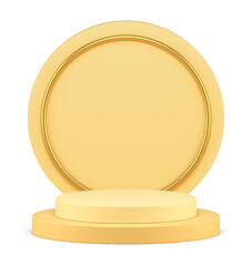 Cylinder pastel podium 3d promo scene wall luxury showcase for cosmetic realistic