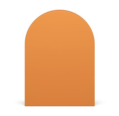 Fototapeta premium 3d semicircle wall background brown geometric shape presentation design