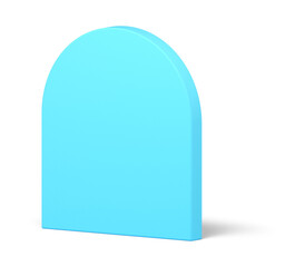 3d semicircle wall background blue geometric shape presentation design