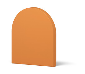 3d semicircle wall background brown geometric shape presentation design