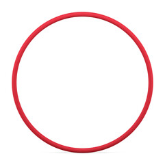 3d red ring luxury elegant circle decor element premium fashion design