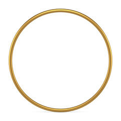 3d golden ring luxury elegant circle decor element premium fashion design