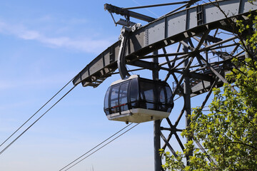 cable car at blue sky