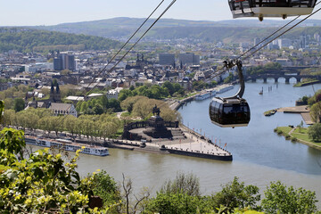 Two rivers, a city and a cable car