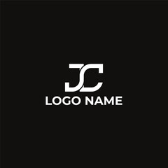 Vector initial jc logo design vector