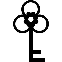 Flower Shaped Key Icon