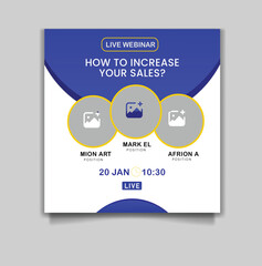 modern webinar design template for   business conference