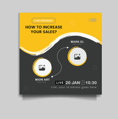 modern webinar template for live meting and  business conference