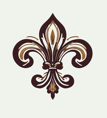 fleur de lis, flower, logo, simple ornamental vector art © Daniel