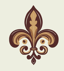 fleur de lis, flower, logo, simple ornamental vector art © Daniel