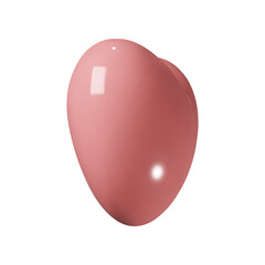 3D heart icon. Realistic glossy pink illustration on a white background. Vector 10 EPS.