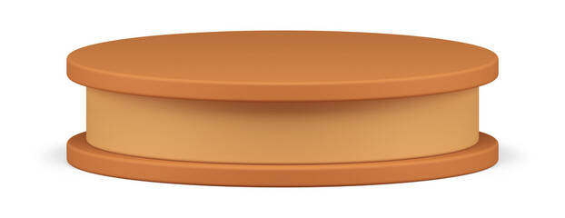 Brown 3d pedestal empty level stairs display presentation product promo foundation design