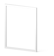 White 3d frame simple vertical rectangle decor element showcase design realistic illustration