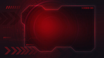 Red abstract hi-tech technology background
