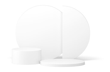 3d podium white pastel pedestal aesthetic showcase advertising display