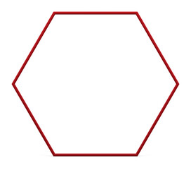 3d re hexagonal frame premium decor element geometric design