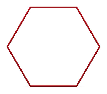 3d re hexagonal frame premium decor element geometric design