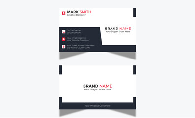 creative modern name card and business card.Double-sided Professional business card template.
Visiting card.Clean name card Vector.