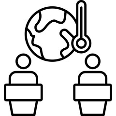Global Warming Debate Icon