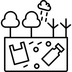 Land Pollution Icon