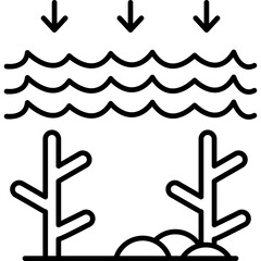 Obraz premium Ocean Acidity Icon