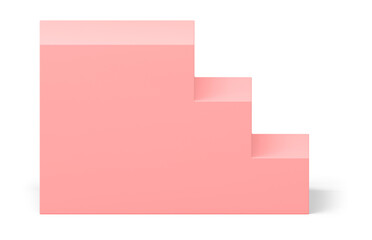 3d podium pink stairs win champion award arena steps structure geometric foundation realistic
