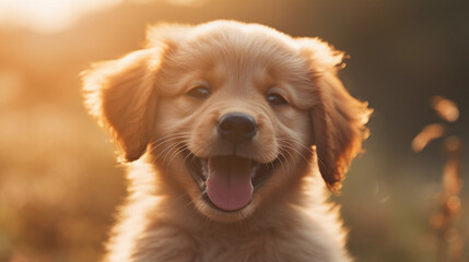 Smiling Dog During Sunrise