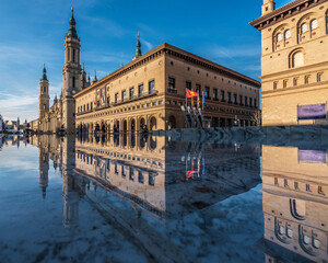 Fototapeta premium various sights of zaragoza city spain