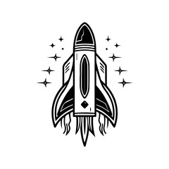 Rocket logo design illustration a dynamic and bold graphic perfect for a cutting-edge company or startup