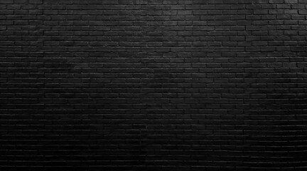 black brick wall texture for pattern background. architectural wide panorama brick work wall for...