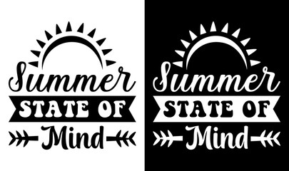Summer State Of Mind SVG File Beach Summer Bundle SVG Beach Summer Quote Svg Hello Sweet Summer